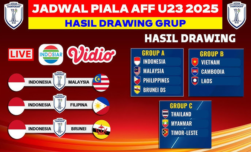 jadwal Piala AFF U-23 2025